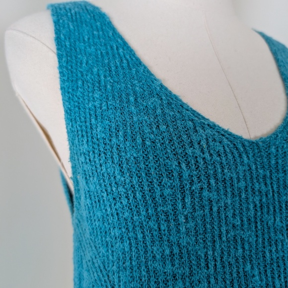 Gap Knit Tank Top Teal Sleeveless V-Neck Scoop Tank Camisole - Picture 8 of 10